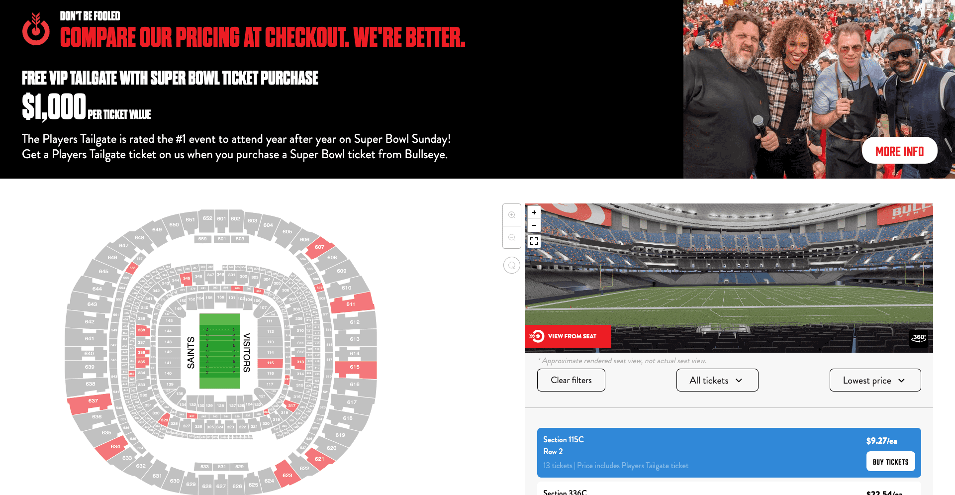 Events tickets seller